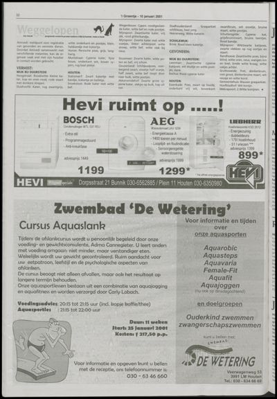 Wijks Nieuws / Bunniks Nieuws, 10 januari 2001 (nr. 2, jrg. 37)