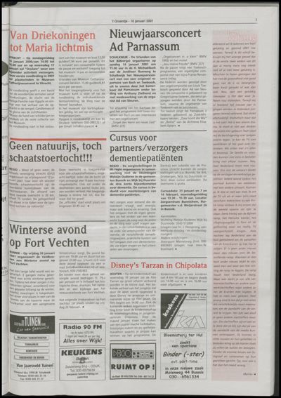 Wijks Nieuws / Bunniks Nieuws, 10 januari 2001 (nr. 2, jrg. 37)