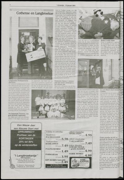 Wijks Nieuws / Bunniks Nieuws, 10 januari 2001 (nr. 2, jrg. 37)