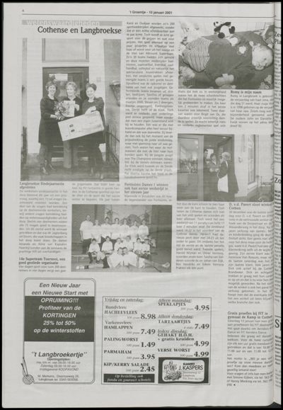 Wijks Nieuws / Bunniks Nieuws, 10 januari 2001 (nr. 2, jrg. 37)
