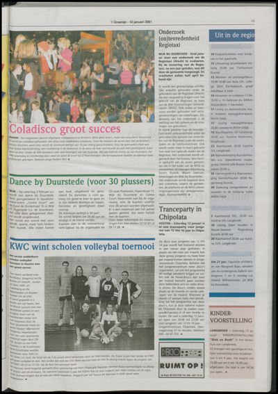 Wijks Nieuws / Bunniks Nieuws, 10 januari 2001 (nr. 2, jrg. 37)