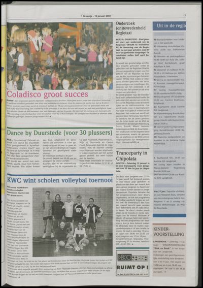 Wijks Nieuws / Bunniks Nieuws, 10 januari 2001 (nr. 2, jrg. 37)