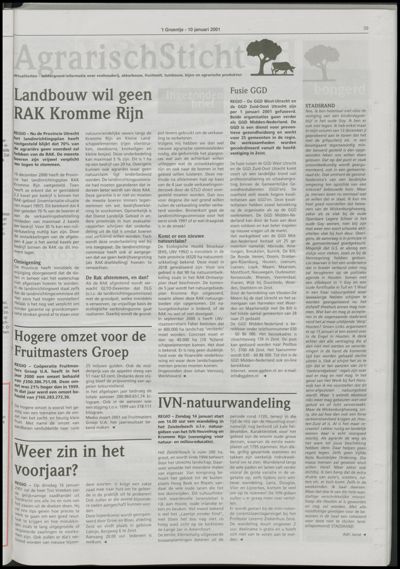 Wijks Nieuws / Bunniks Nieuws, 10 januari 2001 (nr. 2, jrg. 37)