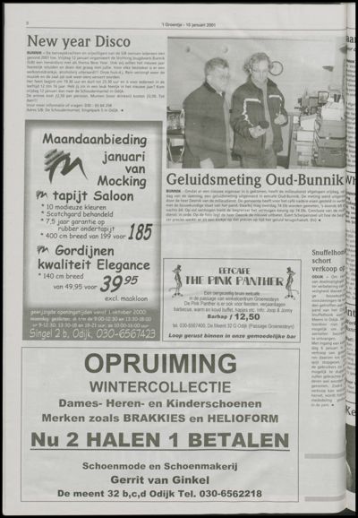 Wijks Nieuws / Bunniks Nieuws, 10 januari 2001 (nr. 2, jrg. 37)