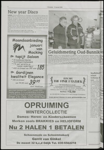 Wijks Nieuws / Bunniks Nieuws, 10 januari 2001 (nr. 2, jrg. 37)