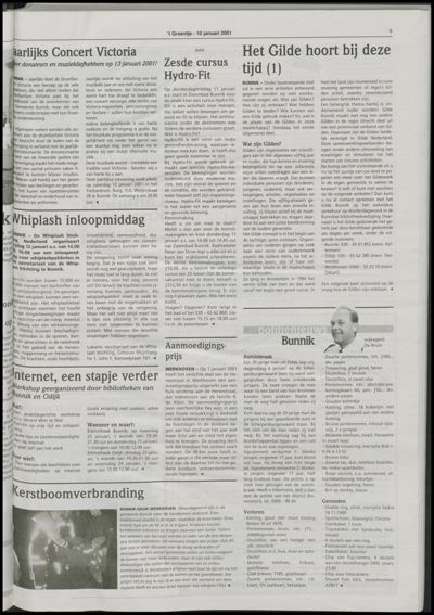 Wijks Nieuws / Bunniks Nieuws, 10 januari 2001 (nr. 2, jrg. 37)