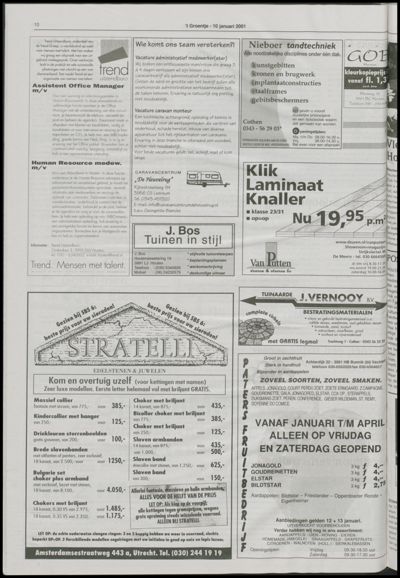 Wijks Nieuws / Bunniks Nieuws, 10 januari 2001 (nr. 2, jrg. 37)