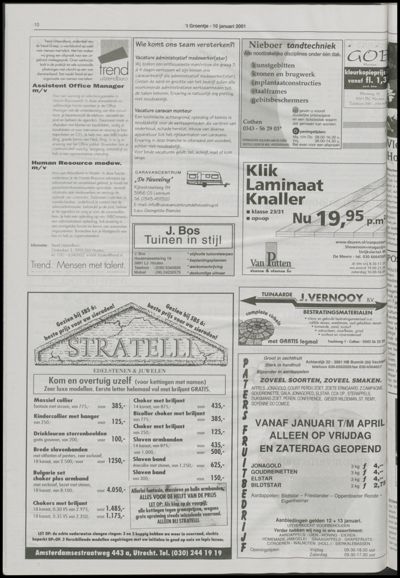 Wijks Nieuws / Bunniks Nieuws, 10 januari 2001 (nr. 2, jrg. 37)