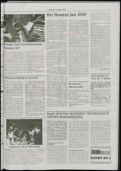 Wijks Nieuws / Bunniks Nieuws, 10 januari 2001 (nr. 2, jrg. 37)