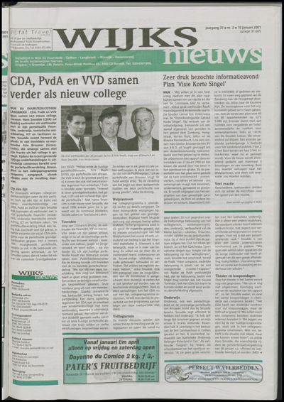 Wijks Nieuws / Bunniks Nieuws, 10 januari 2001 (nr. 2, jrg. 37)