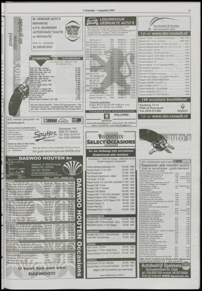 Wijks Nieuws / Bunniks Nieuws, 1 augustus 2001 (nr. 31, jrg. 37)