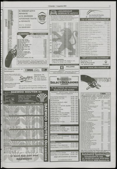 Wijks Nieuws / Bunniks Nieuws, 1 augustus 2001 (nr. 31, jrg. 37)