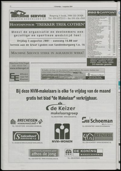 Wijks Nieuws / Bunniks Nieuws, 1 augustus 2001 (nr. 31, jrg. 37)