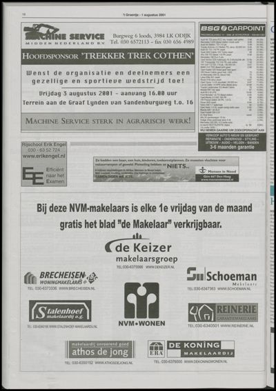 Wijks Nieuws / Bunniks Nieuws, 1 augustus 2001 (nr. 31, jrg. 37)