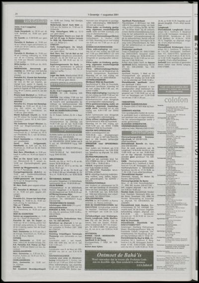 Wijks Nieuws / Bunniks Nieuws, 1 augustus 2001 (nr. 31, jrg. 37)
