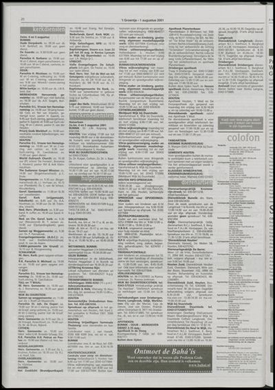 Wijks Nieuws / Bunniks Nieuws, 1 augustus 2001 (nr. 31, jrg. 37)