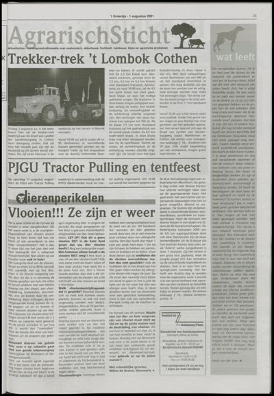 Wijks Nieuws / Bunniks Nieuws, 1 augustus 2001 (nr. 31, jrg. 37)