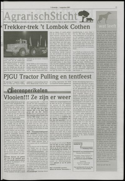 Wijks Nieuws / Bunniks Nieuws, 1 augustus 2001 (nr. 31, jrg. 37)