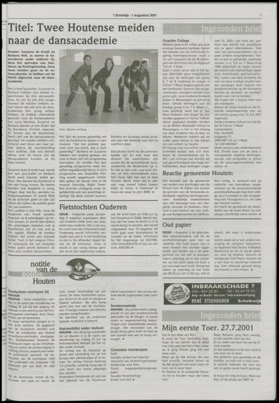 Wijks Nieuws / Bunniks Nieuws, 1 augustus 2001 (nr. 31, jrg. 37)