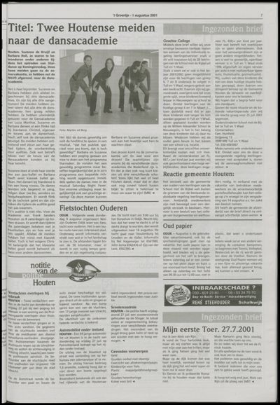 Wijks Nieuws / Bunniks Nieuws, 1 augustus 2001 (nr. 31, jrg. 37)