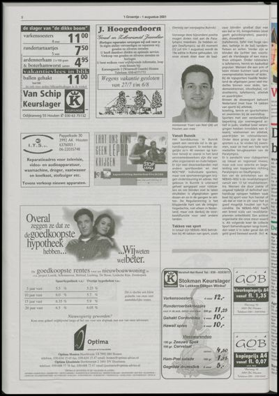 Wijks Nieuws / Bunniks Nieuws, 1 augustus 2001 (nr. 31, jrg. 37)
