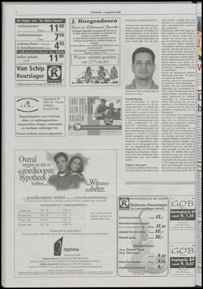 Wijks Nieuws / Bunniks Nieuws, 1 augustus 2001 (nr. 31, jrg. 37)