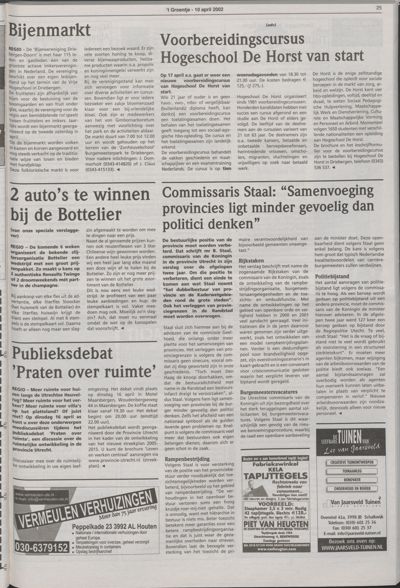 Wijks Nieuws / Bunniks Nieuws, 10 april 2002 (nr. 15, jrg. 38)