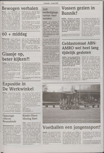 Wijks Nieuws / Bunniks Nieuws, 10 april 2002 (nr. 15, jrg. 38)