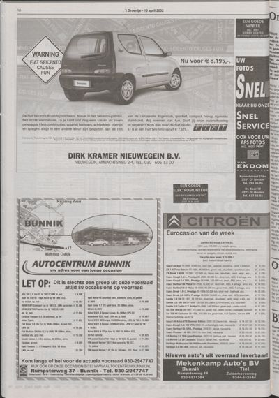 Wijks Nieuws / Bunniks Nieuws, 10 april 2002 (nr. 15, jrg. 38)
