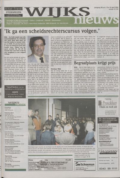 Wijks Nieuws / Bunniks Nieuws, 10 april 2002 (nr. 15, jrg. 38)