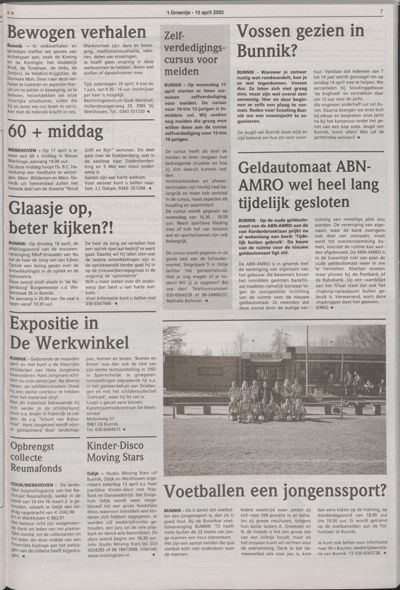 Wijks Nieuws / Bunniks Nieuws, 10 april 2002 (nr. 15, jrg. 38)