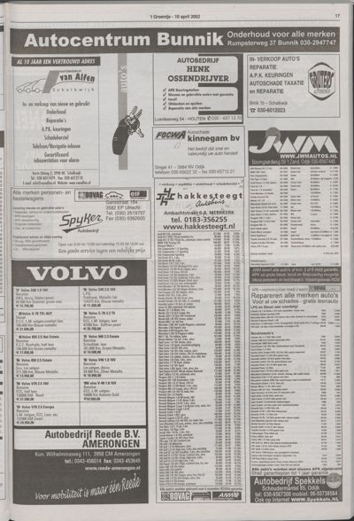 Wijks Nieuws / Bunniks Nieuws, 10 april 2002 (nr. 15, jrg. 38)
