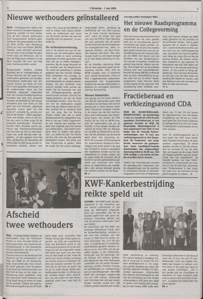 Wijks Nieuws / Bunniks Nieuws, 1 mei 2002 (nr. 18, jrg. 38)