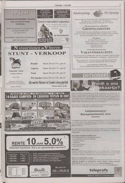 Wijks Nieuws / Bunniks Nieuws, 1 mei 2002 (nr. 18, jrg. 38)