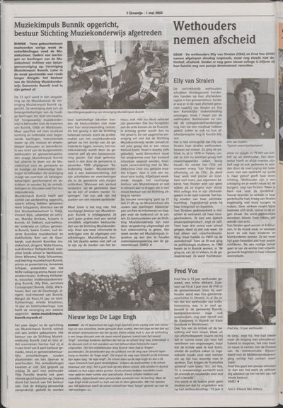 Wijks Nieuws / Bunniks Nieuws, 1 mei 2002 (nr. 18, jrg. 38)