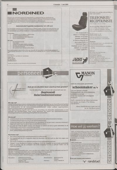 Wijks Nieuws / Bunniks Nieuws, 1 mei 2002 (nr. 18, jrg. 38)