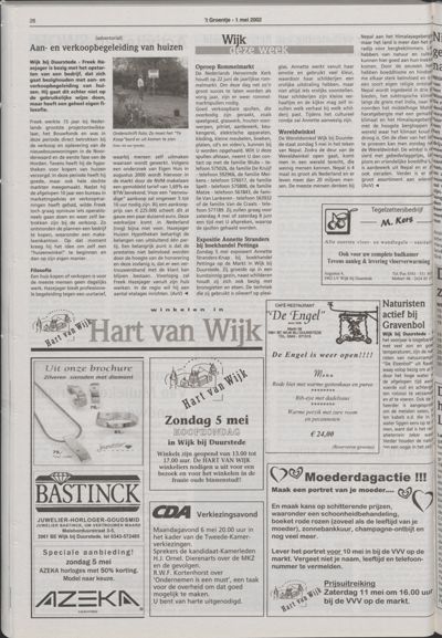 Wijks Nieuws / Bunniks Nieuws, 1 mei 2002 (nr. 18, jrg. 38)
