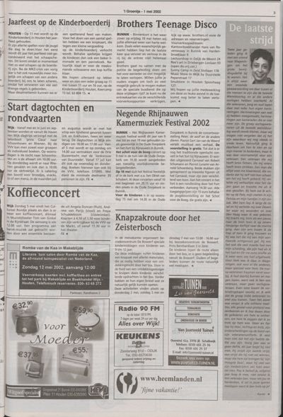 Wijks Nieuws / Bunniks Nieuws, 1 mei 2002 (nr. 18, jrg. 38)