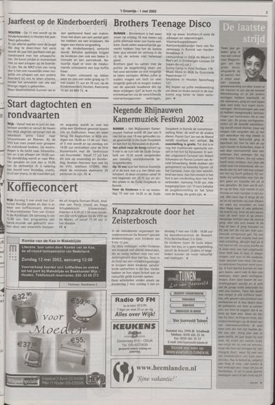 Wijks Nieuws / Bunniks Nieuws, 1 mei 2002 (nr. 18, jrg. 38)