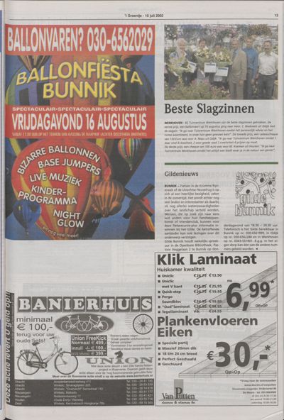 Wijks Nieuws / Bunniks Nieuws, 10 juli 2002 (nr. 28, jrg. 38)
