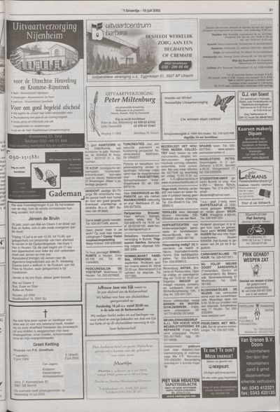 Wijks Nieuws / Bunniks Nieuws, 10 juli 2002 (nr. 28, jrg. 38)