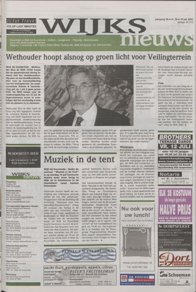 Wijks Nieuws / Bunniks Nieuws, 10 juli 2002 (nr. 28, jrg. 38)