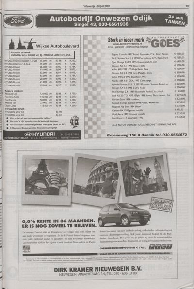 Wijks Nieuws / Bunniks Nieuws, 10 juli 2002 (nr. 28, jrg. 38)