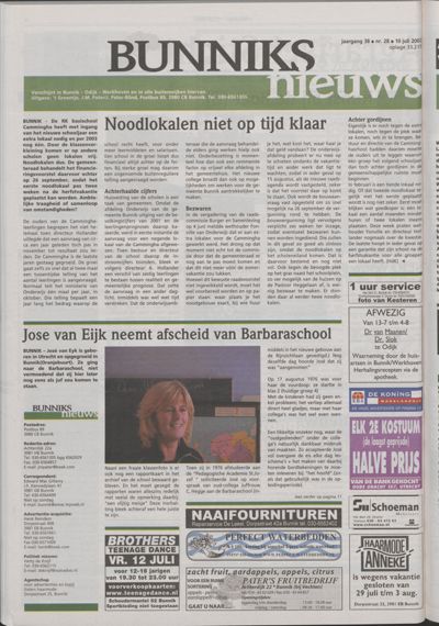 Wijks Nieuws / Bunniks Nieuws, 10 juli 2002 (nr. 28, jrg. 38)