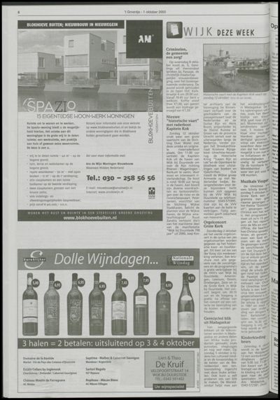 Wijks Nieuws / Bunniks Nieuws, 1 oktober 2003 (nr. 40, jrg. 39)