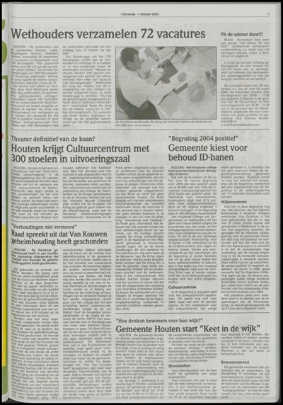 Wijks Nieuws / Bunniks Nieuws, 1 oktober 2003 (nr. 40, jrg. 39)