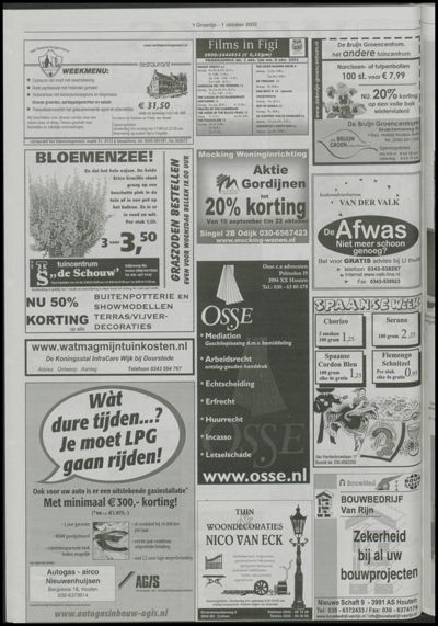 Wijks Nieuws / Bunniks Nieuws, 1 oktober 2003 (nr. 40, jrg. 39)