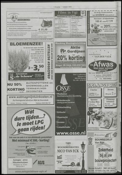 Wijks Nieuws / Bunniks Nieuws, 1 oktober 2003 (nr. 40, jrg. 39)