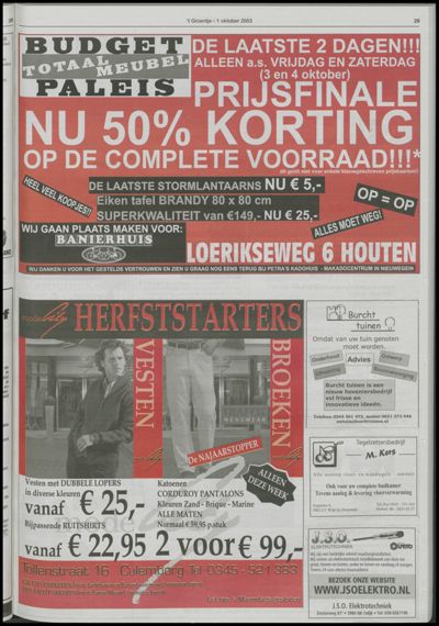 Wijks Nieuws / Bunniks Nieuws, 1 oktober 2003 (nr. 40, jrg. 39)