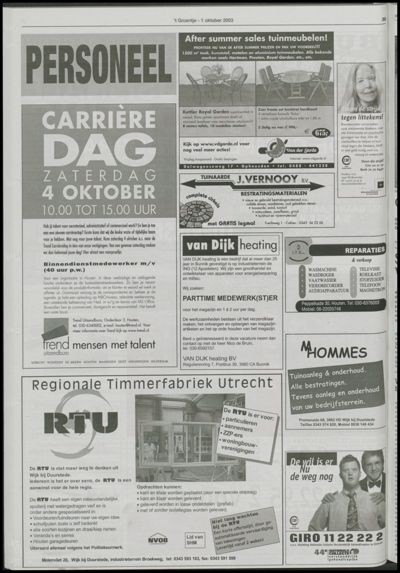 Wijks Nieuws / Bunniks Nieuws, 1 oktober 2003 (nr. 40, jrg. 39)